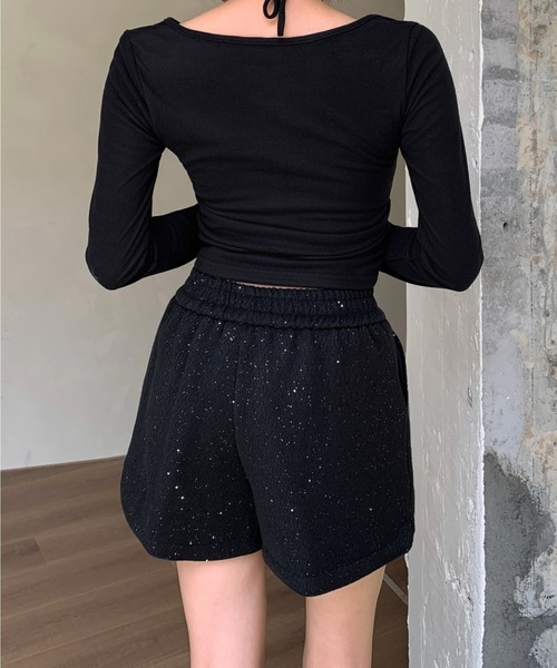 yuue' ( wear )(ユーイ)の「ラメグリッターショートパンツ/キラキラショーツ(その他パンツ・レディース・ブラック/グレー・FREE)」の7枚目の写真