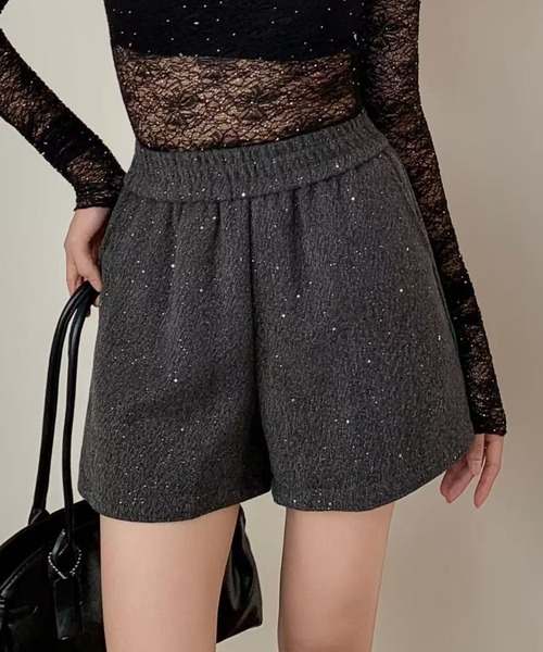 yuue' ( wear )(ユーイ)の「ラメグリッターショートパンツ/キラキラショーツ(その他パンツ・レディース・ブラック/グレー・FREE)」の10枚目の写真