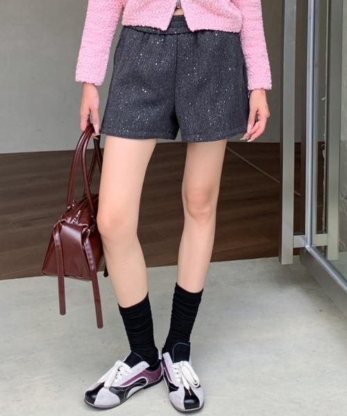 yuue' ( wear )(ユーイ)の「ラメグリッターショートパンツ/キラキラショーツ(その他パンツ・レディース・ブラック/グレー・FREE)」の13枚目の写真