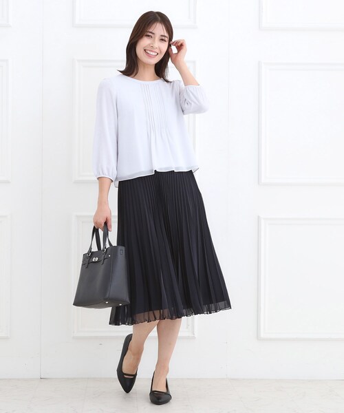 Reflect(リフレクト)の「【SS-4Lサイズ】シフォンジョーゼットプリーツスカート(スカート・レディース・ネイビー/ブラック・05/07/09/11/13/15 /17)」の11枚目の写真