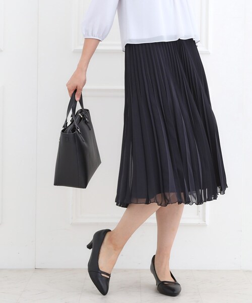 Reflect(リフレクト)の「【SS-4Lサイズ】シフォンジョーゼットプリーツスカート(スカート・レディース・ネイビー/ブラック・05/07/09/11/13/15 /17)」の13枚目の写真