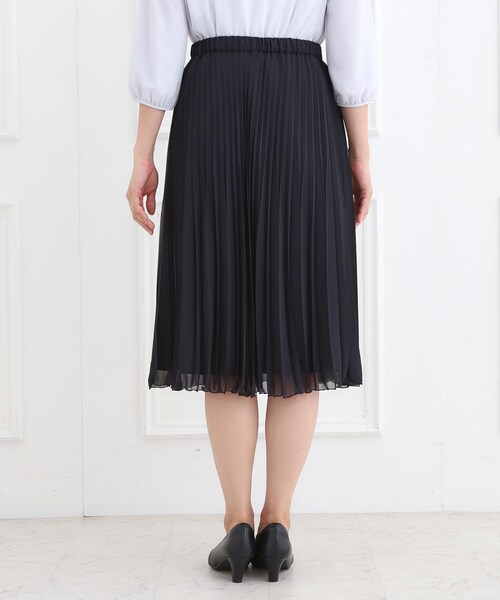 Reflect(リフレクト)の「【SS-4Lサイズ】シフォンジョーゼットプリーツスカート(スカート・レディース・ネイビー/ブラック・05/07/09/11/13/15 /17)」の18枚目の写真