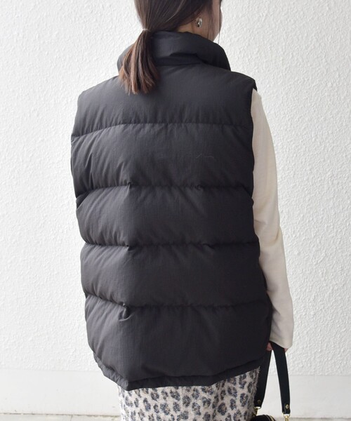 SHIPS any: ナイロン スタンドカラー ダウン ベスト（ダウンベスト