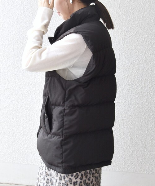 SHIPS any: ナイロン スタンドカラー ダウン ベスト（ダウンベスト