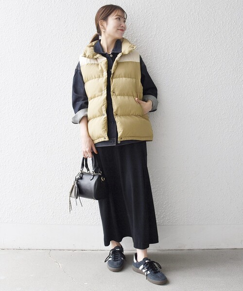 セール】SHIPS any: ナイロン スタンドカラー ダウン ベスト（ダウン