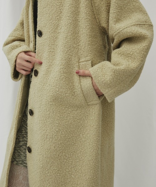 セール】ループツイードステンカラーコート（ステンカラーコート