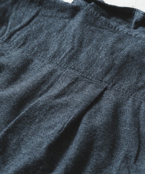 quadro（クオドロ）の「コットンメランジフランネルラウンドヘムシャツカバーオール（カバーオール・レディース・チャコール/ダークネイビー/オートミール・FREE）」の13枚目の写真