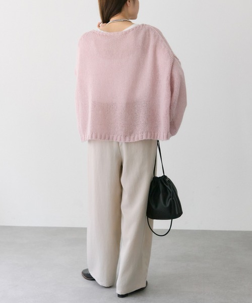 PUAL CE CIN（ピュアルセシン）の「ソフトツイルイージーパンツ（スラックス・レディース・ブラック/グレイッシュベージュ/オリーブ・FREE）」の9枚目の写真