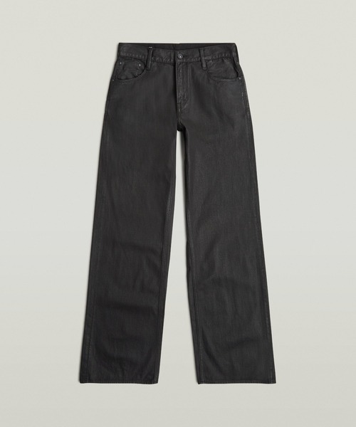 セール】JUDEE LOW WAIST LOOSE JEANS/レザーライクコーティング
