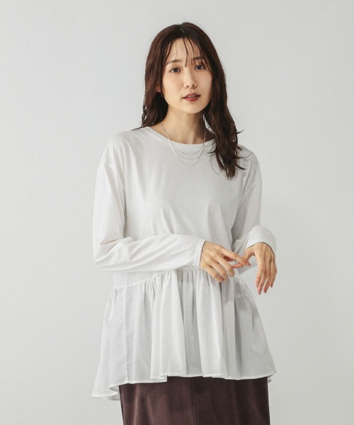 ヘビロッTEEアソート切り替えプルオーバー/580895（Tシャツ/カットソー