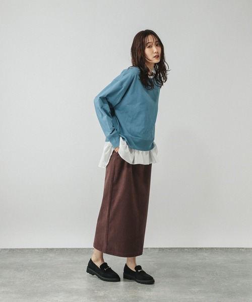 GLOBAL WORK（グローバルワーク）の「ヘビロッTEEアソート切り替えプルオーバー/580895（Tシャツ/カットソー・レディース・ホワイト系その他2/ホワイト/ブラック・LARGE/MEDIUM）」の5枚目の写真