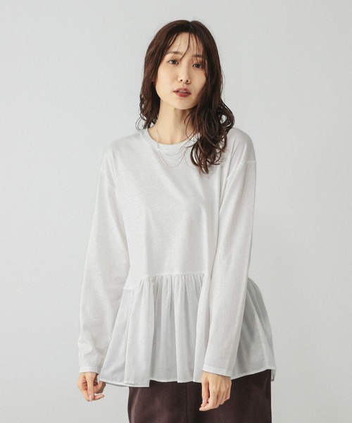 GLOBAL WORK（グローバルワーク）の「ヘビロッTEEアソート切り替えプルオーバー/580895（Tシャツ/カットソー・レディース・ホワイト系その他2/ホワイト/ブラック・LARGE/MEDIUM）」の6枚目の写真