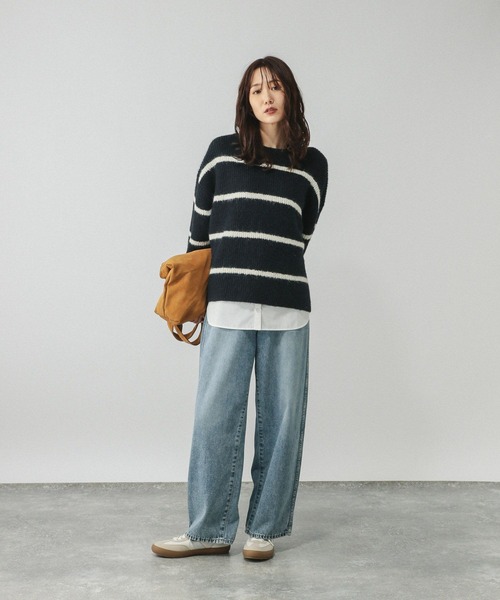 GLOBAL WORK（グローバルワーク）の「ヘビロッTEEアソート切り替えプルオーバー/580895（Tシャツ/カットソー・レディース・ホワイト系その他2/ホワイト/ブラック・LARGE/MEDIUM）」の8枚目の写真