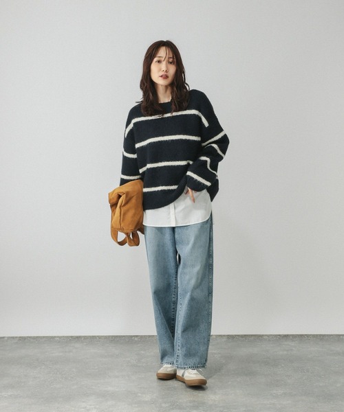 GLOBAL WORK（グローバルワーク）の「ヘビロッTEEアソート切り替えプルオーバー/580895（Tシャツ/カットソー・レディース・ホワイト系その他2/ホワイト/ブラック・LARGE/MEDIUM）」の9枚目の写真