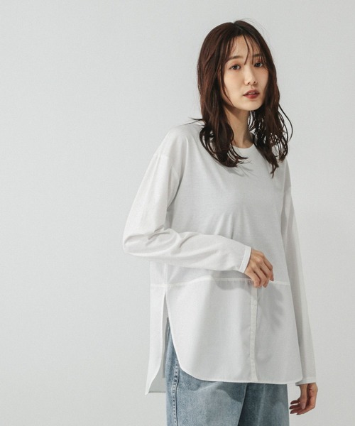 GLOBAL WORK（グローバルワーク）の「ヘビロッTEEアソート切り替えプルオーバー/580895（Tシャツ/カットソー・レディース・ホワイト系その他2/ホワイト/ブラック・LARGE/MEDIUM）」の10枚目の写真