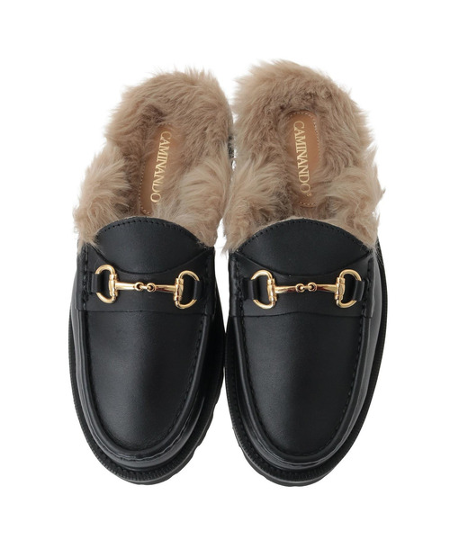1er Arrondissement（プルミエアロンディスモン）の「＜CAMINANDO/カミナンド＞SHEARING-LINED ビットファーローファー（その他シューズ・レディース・ブラック系その他3・L/M/S）」の7枚目の写真