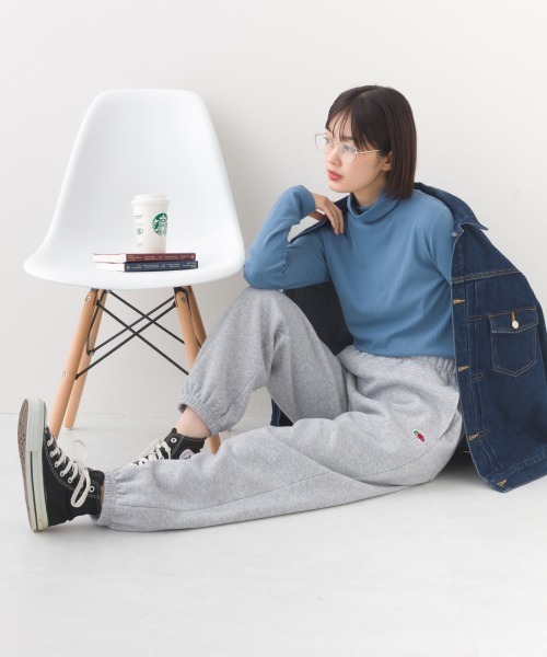 OMNES（オムネス）の「OMNES×FRUIT OF THE LOOM 裏起毛スウェットパンツ（スウェットパンツ・レディース・ネイビー/グレー・LARGE/MEDIUM）」の7枚目の写真