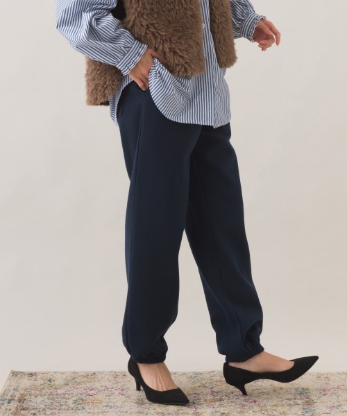 OMNES（オムネス）の「OMNES×FRUIT OF THE LOOM 裏起毛スウェットパンツ（スウェットパンツ・レディース・ネイビー/グレー・LARGE/MEDIUM）」の9枚目の写真