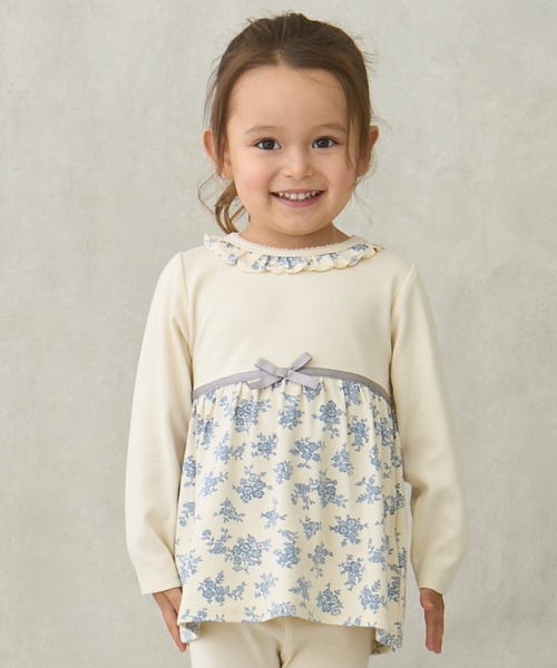 petit main（プティマイン）の「【フワもちっと】カットチュニック（チュニック・キッズ・ピンク/パープル系その他/クリーム/アイボリー/ライトピンク・130cm/80ｃｍ/90cm/110cm/100cm/120cm）」の2枚目の写真