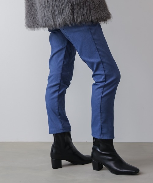 Bou Jeloud（ブージュルード）の「【36-42サイズ展開あり】裏起毛 HAKIYASE＋（その他パンツ・レディース・マスタード/インディゴブルー/ブラック/オフホワイト/チャコールグレー・38/36/40/42）」の4枚目の写真