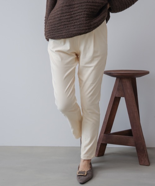 Bou Jeloud（ブージュルード）の「【36-42サイズ展開あり】裏起毛 HAKIYASE＋（その他パンツ・レディース・マスタード/インディゴブルー/ブラック/オフホワイト/チャコールグレー・38/36/40/42）」の6枚目の写真