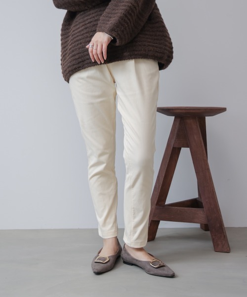 Bou Jeloud（ブージュルード）の「【36-42サイズ展開あり】裏起毛 HAKIYASE＋（その他パンツ・レディース・マスタード/インディゴブルー/ブラック/オフホワイト/チャコールグレー・38/36/40/42）」の8枚目の写真