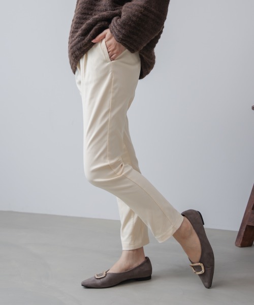 Bou Jeloud（ブージュルード）の「【36-42サイズ展開あり】裏起毛 HAKIYASE＋（その他パンツ・レディース・マスタード/インディゴブルー/ブラック/オフホワイト/チャコールグレー・38/36/40/42）」の9枚目の写真