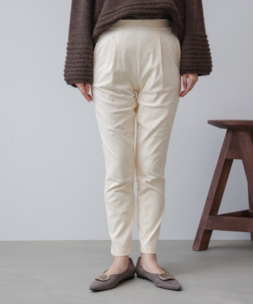 Bou Jeloud（ブージュルード）の「【36-42サイズ展開あり】裏起毛 HAKIYASE＋（その他パンツ・レディース・マスタード/インディゴブルー/ブラック/オフホワイト/チャコールグレー・38/36/40/42）」の12枚目の写真