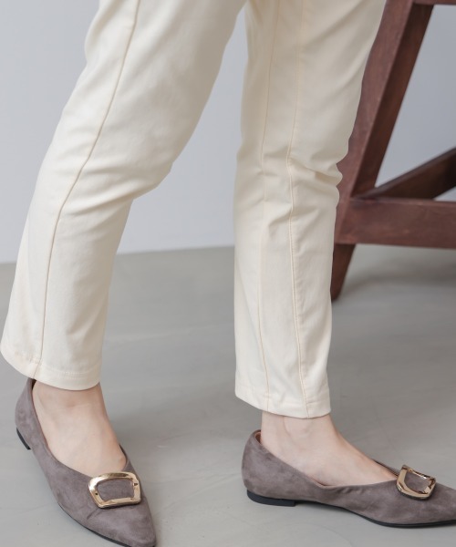 Bou Jeloud（ブージュルード）の「【36-42サイズ展開あり】裏起毛 HAKIYASE＋（その他パンツ・レディース・マスタード/インディゴブルー/ブラック/オフホワイト/チャコールグレー・38/36/40/42）」の15枚目の写真