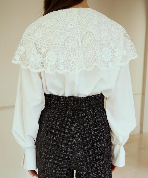 AND COUTURE(アンドクチュール)の「レースカラーブラウス(シャツ/ブラウス・レディース・オフホワイト/ピンク/ネイビー・FREE)」の13枚目の写真