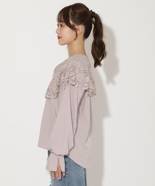 AND COUTURE(アンドクチュール)の「レースカラーブラウス(シャツ/ブラウス・レディース・オフホワイト/ピンク/ネイビー・FREE)」の16枚目の写真