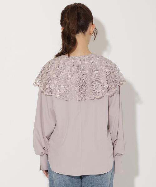AND COUTURE(アンドクチュール)の「レースカラーブラウス(シャツ/ブラウス・レディース・オフホワイト/ピンク/ネイビー・FREE)」の17枚目の写真