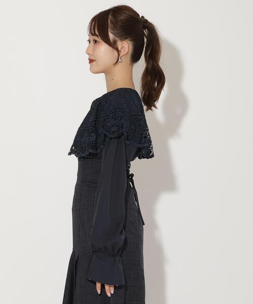 AND COUTURE(アンドクチュール)の「レースカラーブラウス(シャツ/ブラウス・レディース・オフホワイト/ピンク/ネイビー・FREE)」の22枚目の写真