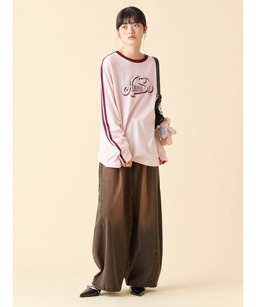 ANNA SUI（アナスイ）の「【LILY BROWN ×ANNA SUI】サイドラインロンT（Tシャツ/カットソー・レディース・ピンク/ブラック/オフホワイト・FREE）」の5枚目の写真