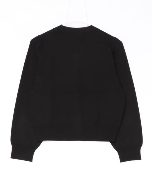 STRAWBERRY-FIELDS(ストロベリーフィールズ)の「コンフォートイネス_ボウタイパール釦ニット(ニット/セーター・レディース・ブラック/オフホワイト/ローズ・2)」の13枚目の写真