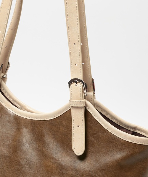 LOWRYS FARM（ローリーズファーム）の「２ＳＥＴベルトトートＢＡＧ　607119（トートバッグ・レディース・ブラウン/ブラック・FREE）」の9枚目の写真