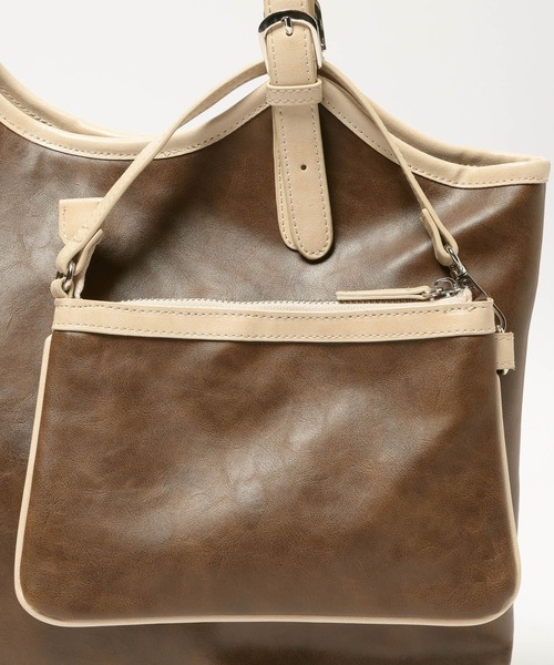 LOWRYS FARM（ローリーズファーム）の「２ＳＥＴベルトトートＢＡＧ　607119（トートバッグ・レディース・ブラウン/ブラック・FREE）」の19枚目の写真