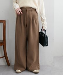ウールライクワイドパンツ