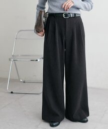 ウールライクワイドパンツ