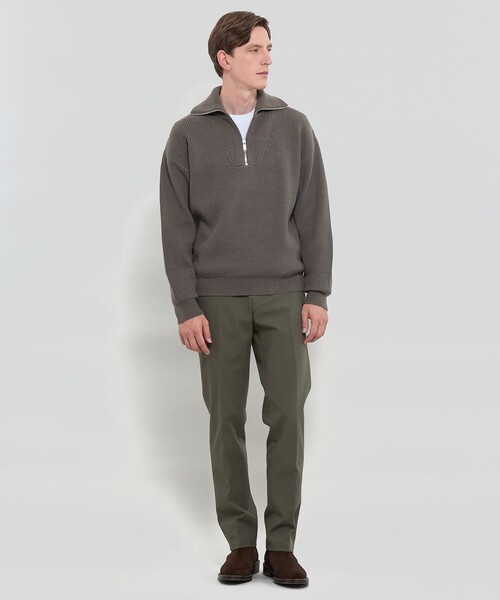 MACKINTOSH LONDON（マッキントッシュ ロンドン）の「7G両畔ハーフジップニット（ニット/セーター・メンズ・グレー系その他/ブラック/グリーン系その他3・M/L/XL）」の4枚目の写真