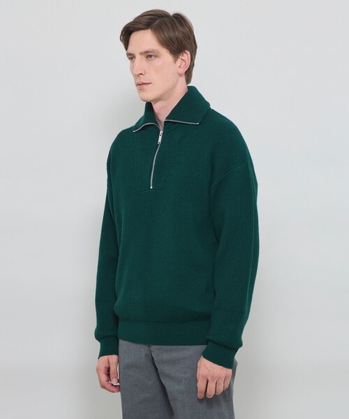 MACKINTOSH LONDON（マッキントッシュ ロンドン）の「7G両畔ハーフジップニット（ニット/セーター・メンズ・グレー系その他/ブラック/グリーン系その他3・M/L/XL）」の8枚目の写真