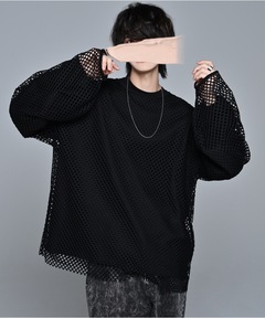 セール】Hand Stitch Deep V-neck Knitwear/ハンドステッチディープV