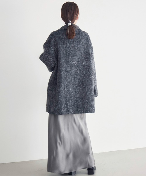 RETRO GIRL（レトロガール）の「【WEB限定】シャギーダブルブレストコート（テーラードジャケット・レディース・チャコールグレー/ブラウン/ブラック/アイボリー・FREE）」の21枚目の写真