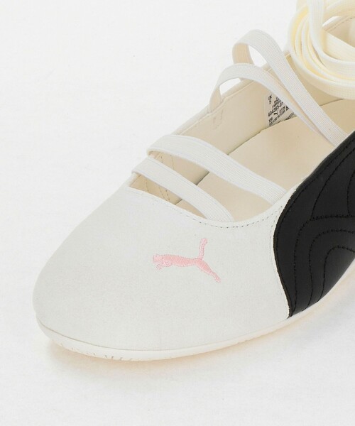 Puma バレエシューズ ストラップ付き ホワイト Puma バレエシューズ ストラップ付き ホワイト Puma バレエシューズ