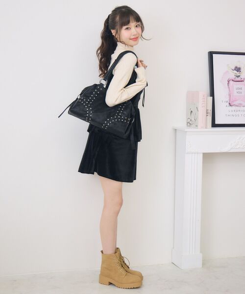 ems excite（エムズエキサイト）の「スタッズトートBAG（ショルダーバッグ・レディース・ブラック/ブラウン/オフホワイト・ONE SIZE）」の12枚目の写真