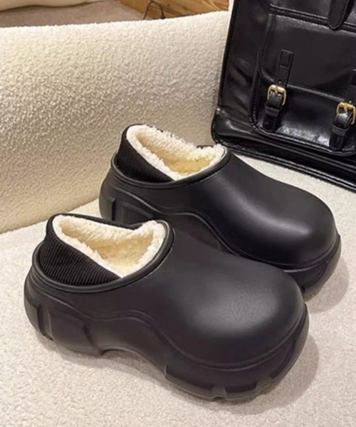 c.u.l(シーユーエル)の「ボア クロッグスリッポン ファーサンダル culs154(サンダル・レディース・ブラック/ホワイト・S/M/L)」の9枚目の写真