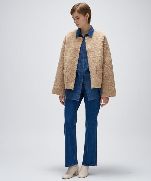 cloenc（クロエンス）の「リバーシブルボアブルゾン（ブルゾン・レディース・ブラウン系/オフホワイト/ダークグレー・01/02）」の11枚目の写真