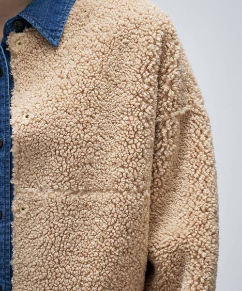 cloenc（クロエンス）の「リバーシブルボアブルゾン（ブルゾン・レディース・ブラウン系/オフホワイト/ダークグレー・01/02）」の13枚目の写真