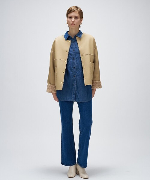 cloenc（クロエンス）の「リバーシブルボアブルゾン（ブルゾン・レディース・ブラウン系/オフホワイト/ダークグレー・01/02）」の14枚目の写真