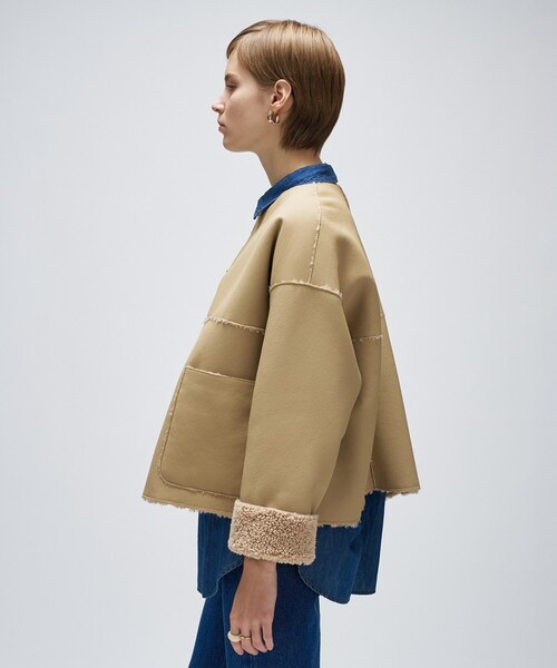 cloenc（クロエンス）の「リバーシブルボアブルゾン（ブルゾン・レディース・ブラウン系/オフホワイト/ダークグレー・01/02）」の16枚目の写真